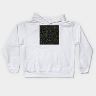 Colourful Terrazzo Speckle Pattern (Black) Kids Hoodie